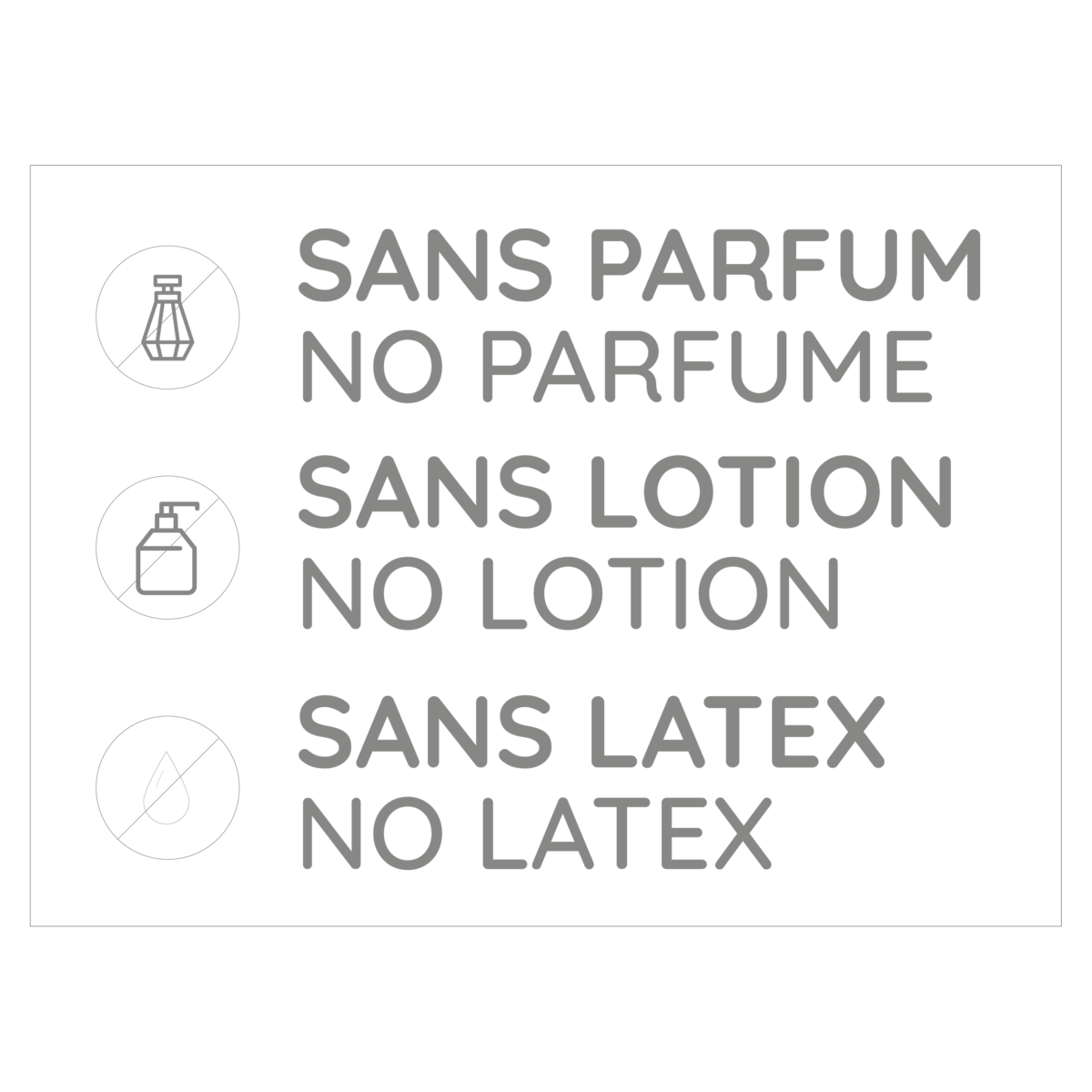 Sans parfum lotion latex