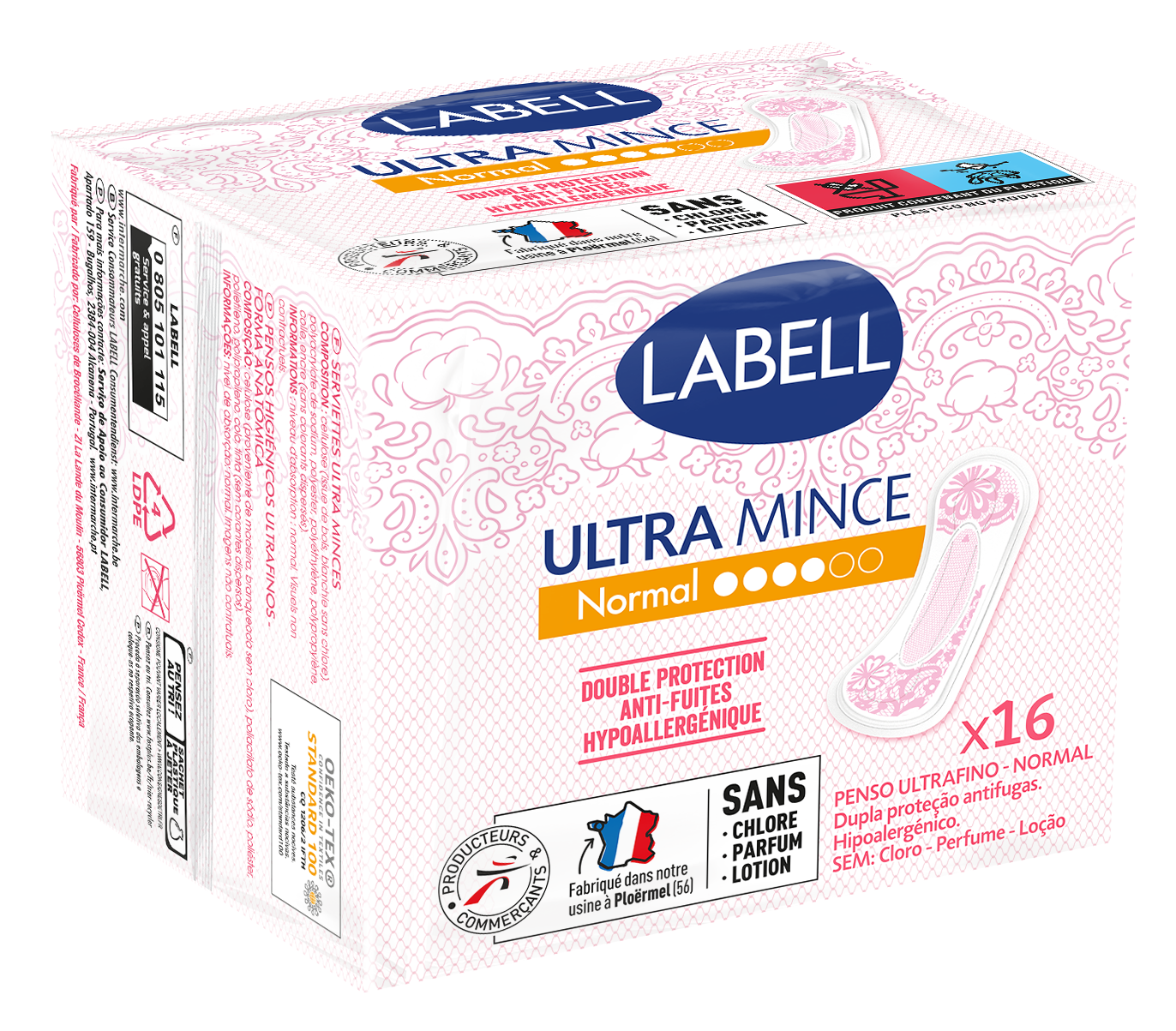 serviette labell ultra mince