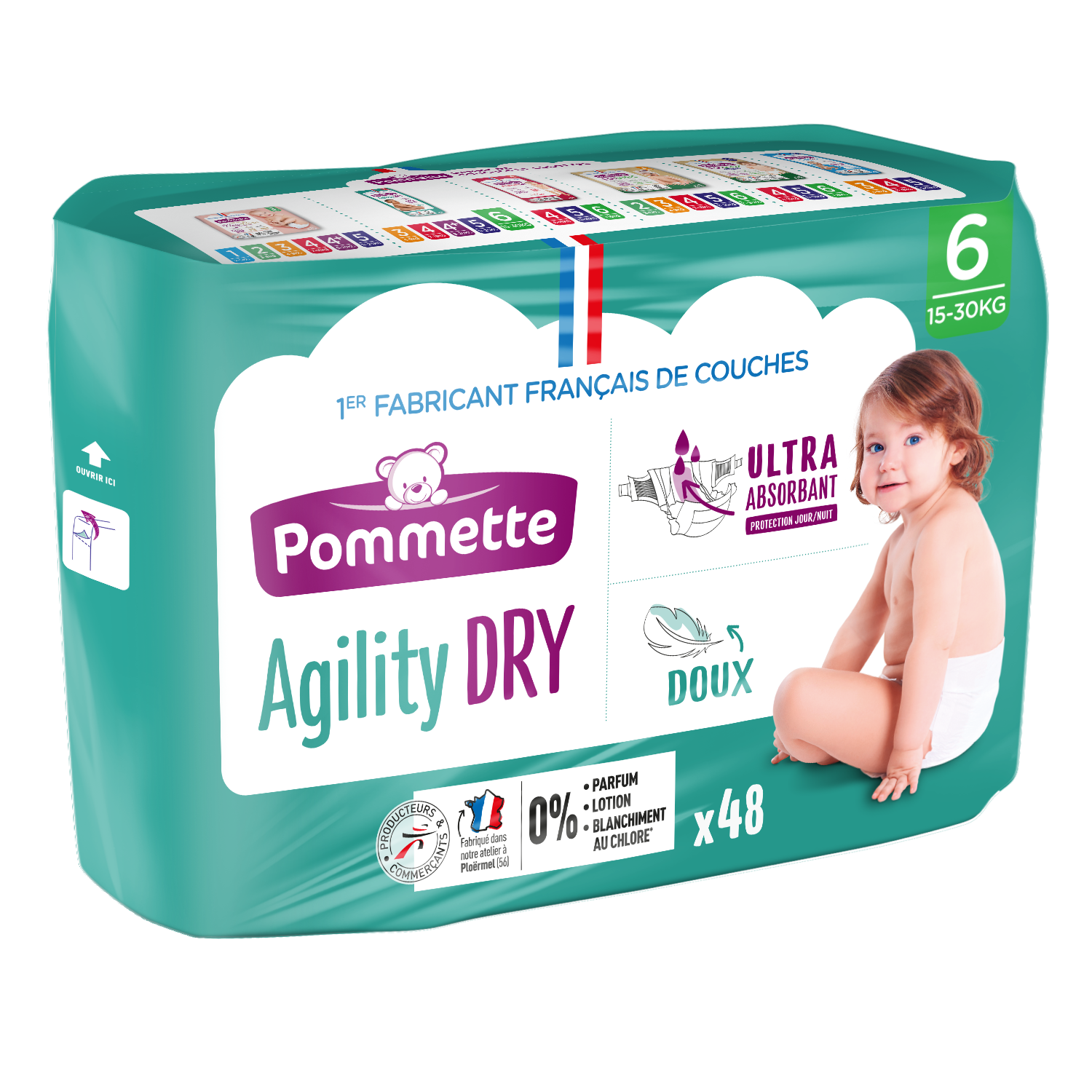 Couches Pommette Agility - Couches bébé fabriqué en France.